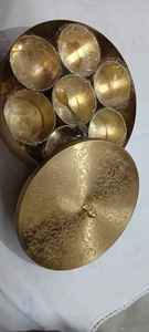 Traditional Gold Brass Spice Boxes <b>Stackable</b> Eco-Friendly Custom Size Lidded Kitchen <b>Storage</b> <b>Container</b> Organizing - Product Image 2