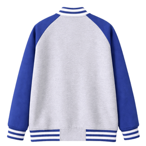 Chaqueta Varsity de Forro Polar Gris Jaspeado Phi Beta Sigma, Ropa de Fraternidad Griega con Estilo Universitario Clásico, Cálida y Cómoda - Product Image 5