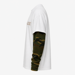 Camiseta de manga larga para hombre Stargaze, estilo urbano, cuello redondo, tejido de punto de algodón, camuflaje blanco, talla grande, precio al por mayor - Product Image 3