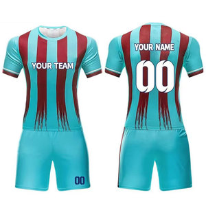 Wholesale 100% High Quality Customized Comfortable Unisex <b>Soccer</b> Uniform Short Sleeve Breathable Anti-Bacterial Anti-UV Printed - Product Image 1