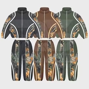 Ensemble de survêtement sportif personnalisé OEM pour hommes : veste coupe-vent et pantalon de jogging légers en microfibre pour usage quotidien décontracté - Product Image 5