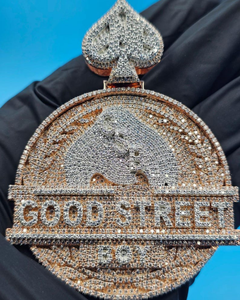 Colgante de Lujo con Diseño de Letra Circular de Plata de Ley 925 y Moissanita VVS, Personalizado en Dos Tonos, Estilo Hip Hop Iced Out con Letras y Números - Product Image 1