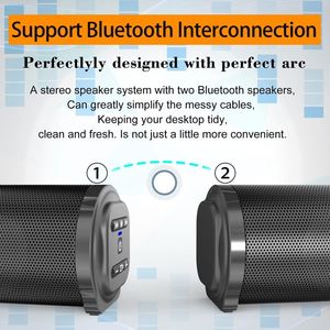 BS10 Wireless Home Theater Floor <strong>Standing</strong> Speaker Rechargeable USB Separable TV <strong>Soundbar</strong> for TV Computer - Product Image 5