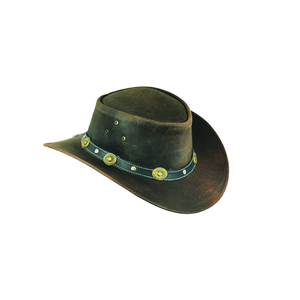 Fabriqué à partir de cuir pleine fleur 100 % véritable, noir et marron, avec une large visière pour la protection du visage et du cou, disponible en tailles S à 2XL. - Product Image 1