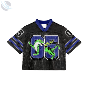 เสื้อผ้ากีฬาแฟชั่น คลับโพลีเอสเตอร์ คอวี ผ้าตาข่าย ฟุตบอลอเมริกัน สไตล์เรโทร ระบายอากาศ แห้งเร็ว ต้านเชื้อแบคทีเรีย พิมพ์ลายแบบซับลิเมชั่น ไซส์พลัส - Product Image 4
