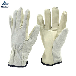 Elasticated Wrist Design Secure Fit Reinforced Construction For Warehouse & Handling General Purpose Split Leather Safety Driver - Product Image 1
