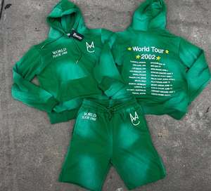 Conjunto de Sudadera con Capucha y Pantalones Cortos de Dos Piezas con Cierre, Lavado al Sol, de Alta Calidad, Traje Deportivo con Lavado Ácido, Fabricantes de Ropa Personalizada - Product Image 2