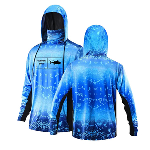 เสื้อฮู้ดดี้ตกปลาแบบยูนิเซ็กซ์ รุ่น Custom Performance ป้องกันรังสียูวี 50+ กันน้ำ แขนยาว พร้อมผ้าคลุมคอ ป้องกันแบคทีเรีย แห้งเร็ว - Product Image 4