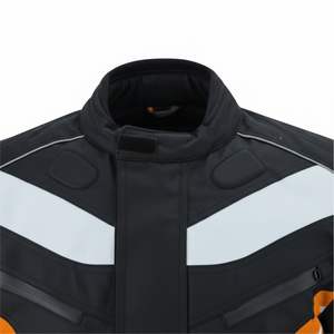 Blouson de moto unisexe en textile haute performance avec protections, imperméable, motif imprimé, grandes tailles et caractéristiques coupe-vent - Product Image 5