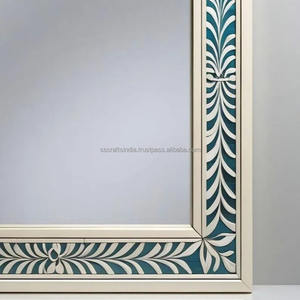 Miroir incrusté d'os moderne fabriqué à la main de qualité supérieure en Inde pour les décorations de mariage des hôtels des designers d'intérieur - Product Image 4