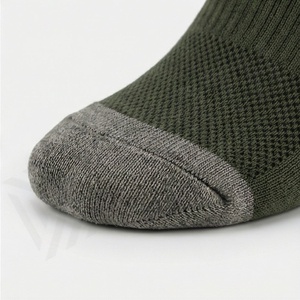 Crew <b>Socks</b> Solid Olive Green Knitted Breathable <b>Running</b> Athletic <b>Socks</b> for Adults Spring Season Standard Thickness - Product Image 5