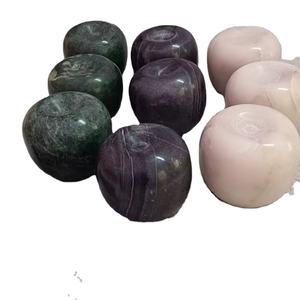 Piedra de Mármol Natural Moderna Hecha a Mano, Adorno Decorativo Redondo con Forma de Manzana, Pisapapeles para Escritorio de Oficina, Decoración de Mesa de Hogar - Product Image 2