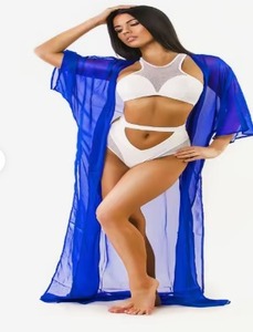 Ensemble de maillot de bain deux pièces extensible effet peau de serpent avec contrôle du ventre, haut de bikini dos nu découpé et bas taille haute, tenue de plage - Product Image 4