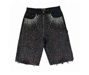 Pantalones Cortos Deportivos con Estampado 3D de Piedra, Pantalones Cortos de Mezclilla Lavada para Fitness, Pantalones Cortos de Jeans Transpirables de Primera Calidad para Hombre - Product Image 4