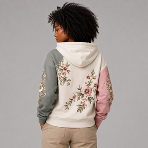 Hoodie brodé pour femme à prix abordable, avec logo personnalisé, en molleton de coton doux, chaud et respirant, style décontracté streetwear - Product Image 6
