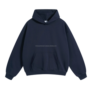 Streetwear simple pour hommes, sweat à capuche en polaire à manches longues au design personnalisé, pull à capuche teint en sérigraphie sur mesure pour vêtements, vente en gros - Product Image 3