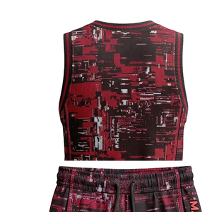 ชุดยูนิฟอร์มบาสเก็ตบอลแบบซับลิเมชั่นสั่งทำระดับมืออาชีพสำหรับทีมชาย เสื้อและกางเกงขาสั้น ชุดพิมพ์ลายสีเต็มรูปแบบ ชุดกีฬา - Product Image 6