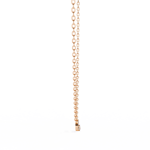 Collier pendentif en argent 925 or rose avec moissanite taille émeraude, chaîne à maillons géométriques, ras-de-cou minimaliste, pour usage quotidien, unisexe - Product Image 5