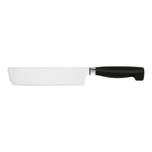 Couteau à légumes Nakiri argenté avec manche ergonomique noir, lame large en acier inoxydable, couteau de cuisine professionnel pour hacher - Product Image 1