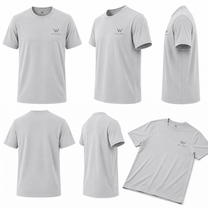 Warpro Mens Fashion Casual Knitted <b>Polyester</b> T-<b>Shirt</b> Lightweight Short Sleeve Regular Fit Breathable Daily Summer Wear Sporty - Product Image 4