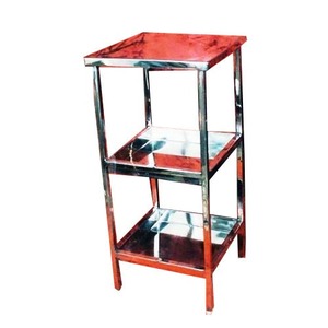 Hospital Patient <b>Bedside</b> Metal Table Heavy Duty Freestanding Vertical Polished Display Stand - Product Image 1