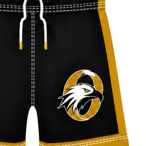 Black and Golden <b>Yellow</b> Football <b>Shorts</b> Breathable Athletic Team Training Uniform Quick Dry Sportswear with Elastic Drawstring - Product Image 4