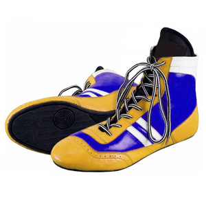 Zapatos de Boxeo y Lucha Libre de Alta Adherencia, Botas de Cuero de Gamuza Duraderas, Zapatos de Boxeo de Malla Transpirable para Entrenamiento, con Absorción de Impactos - Product Image 3