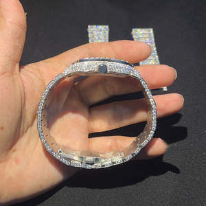 Relojes de Hombre Personalizados con Diamantes Moissanite VVS Color D, Estilo Hip Hop, con Incrustaciones de Diamantes, Probador de Diamantes Incluido - Product Image 4