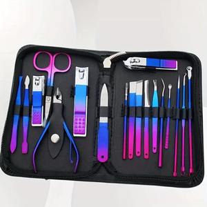 Ensemble de 9 à 18 pièces, kit professionnel de manucure et pédicure en acier inoxydable, soin des ongles de précision avec étui de voyage, coupe-ongles, ciseaux - Product Image 5