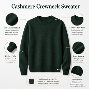 Pull en tricot vert uni pour homme, manches régulières, style automne - Product Image 5