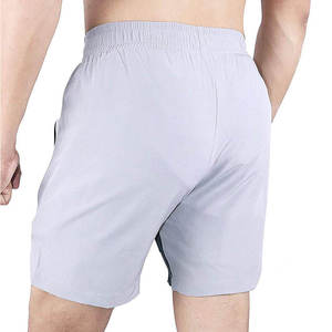 Men's Color Blocked <b>Quick</b> <b>Dry</b> Sport <b>Shorts</b> With Pockets Mid Waist Elastic Waist Knitted Fabric - Product Image 2