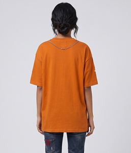 T-shirts pour femmes en coton 100% lourd, délavés, à épaules tombantes, effet vieilli, style streetwear - Product Image 3