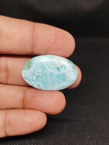 Cristal de Larimar Natural, Precio al por Mayor, Lote de Piedras Ovaladas de Larimar Azul Hechas a Mano para Joyería - Product Image 2