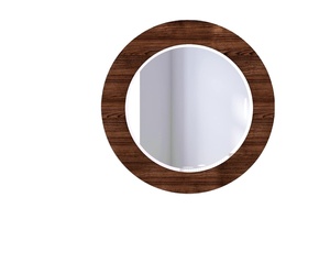New Design Round wooden <b>wall</b> <b>mirror</b> walnut color customized size design shape available for living room dining space - Product Image 1