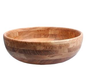 Cuenco decorativo de madera de mango natural con diseño geométrico tallado perfecto para servir la decoración moderna del hogar - Product Image 1