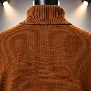 <b>Plus</b> <b>Size</b> Casual False Two-piece Set Turtleneck Long Sleeve Free <b>Size</b> Solid Color Cable Knit <b>Sweater</b> Jumper - Product Image 5