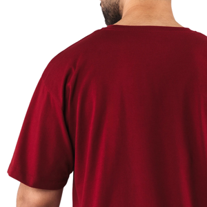 Chemise à manches courtes rouge pour homme, coton premium confortable, vêtements décontractés tendance, chemise de sport élégante, vêtements de sport en gros - Product Image 6