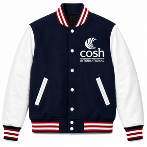 Cosh International High Quality Custom <b>Canvas</b> Waterproof Windproof Winter Varsity <b>Jacket</b> Unisex Chenille Embroidery Polyester - Product Image 1