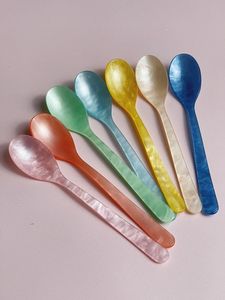 Ensemble de cuillères en résine faites à la main, thème ange, forme personnalisée, finition miroir colorée, ustensiles de service pour la maison, la cuisine, les fêtes, décoratifs - Product Image 6