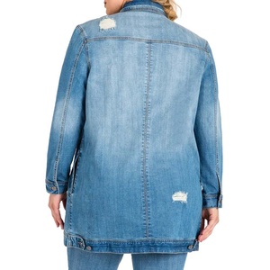 PIHA SPORTS Women's Motorcycle <b>Denim</b> <b>Jacket</b> Spandex/Polyester Eco-Friendly Button-Up Washed <b>Cropped</b> - Product Image 2