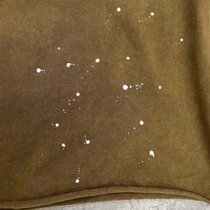 Camiseta de Manga Larga con Estampado DTG Personalizado, Efecto Salpicado, 2 Piezas, Tejido Grueso, Lavado Ácido, Efecto Desgastado por el Sol, Bajo sin Rematar, Textura Waffle - Product Image 5