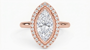 Anillo de Compromiso con Diamante Corte Marquesa para Mujer, Diamante Clásico Cultivado en Laboratorio - Product Image 1