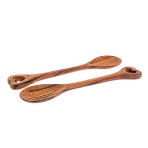 Cuillère à thé en bois naturel, légère, pour mesurer le café et le sucre, accessoire de cuisine - Product Image 2