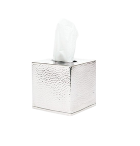 Accessoires de salle de bain modernes en acier inoxydable, boîte à mouchoirs carrée martelée, distributeur de serviettes de table, boîte de rangement - Product Image 1