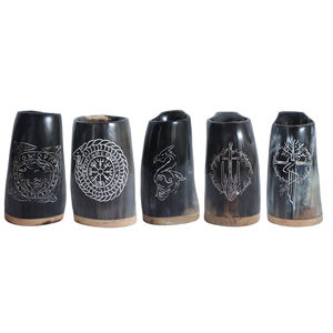Verres à bière en corne de Viking, 200-250 ml, fabriqués directement en usine, les plus vendus, écologiques, artisanat de qualité, cadeaux - Product Image 3