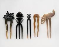 Épingle à Cheveux Faite Main de Haute Qualité en Corne de Buffle Écologique, Forme Animale Sculptée, Motif Squelette de Poisson, Artisanat Naturel