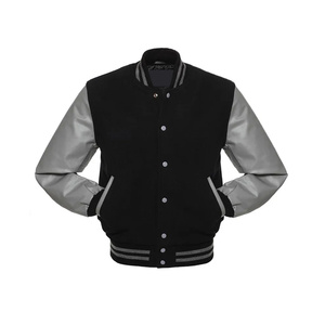 Custom Varsity <b>Jackets</b> Factory Private Label Wool Body <b>Leather</b> Sleeves for Fashion Brands Fast Delivery - Product Image 2