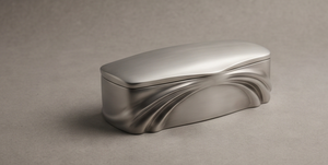 Caja Rectangular de Metal Plateado para Frutos Secos, Contenedor de Lujo para Dátiles con Relieve de Ondas Fluidas, Lata Decorativa para Regalo, Eventos y Fiestas - Product Image 4