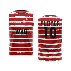 เสื้อเจอร์ซีย์ฟุตบอลอเมริกันแบบไม่มีแขน W4G 7v7 ลายธงชาติอเมริกา ระบายอากาศได้ดี พิมพ์ชื่อทีมและโลโก้ด้านหน้าตามสั่ง ผลิตจากโพลีเอสเตอร์ 100% แห้งเร็ว - Product Image 4