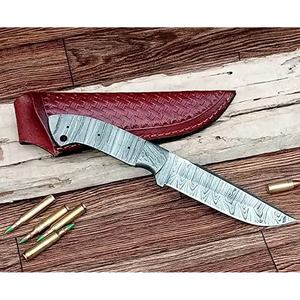 Cuchillo de Chef Personalizado Hecho a Mano Jexmoo con Hoja de Acero de Damasco (Hasta 3.9 pulgadas) y Funda de Cuero - Regalo para Chef - Product Image 4